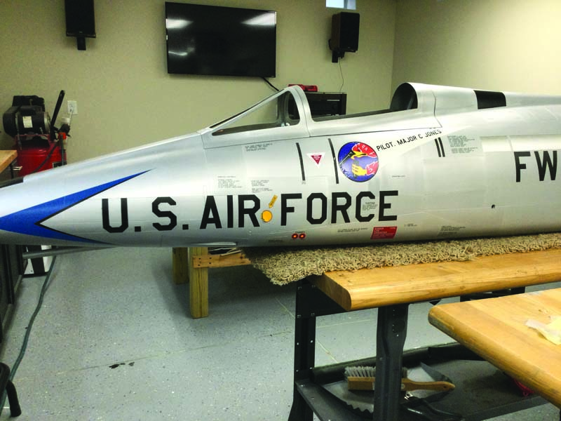 The final stages of finishing the details of the model. Most of the nomenclature and markings are paint, the small nomenclature is dry rub, and the squadron logo is a water slide.