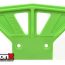 RPM Wide Front Green Bumper for Traxxas 2WD Trucks