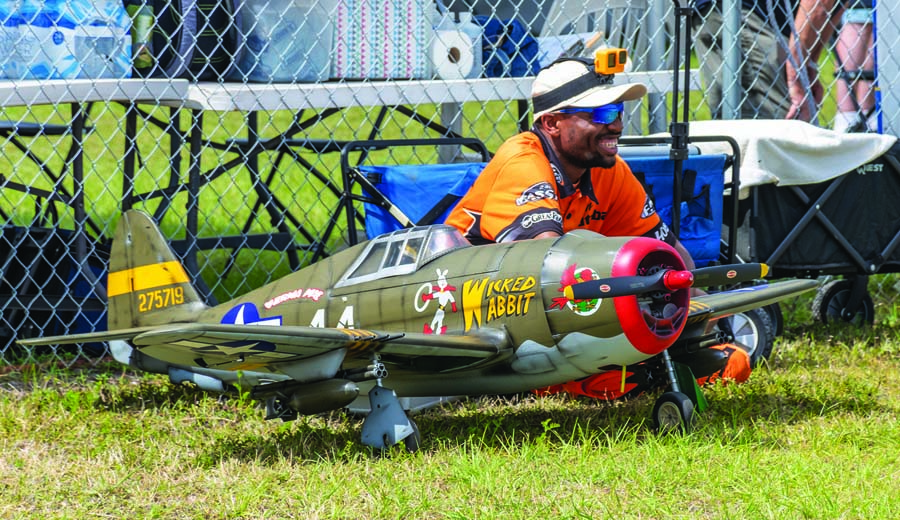 Deryl Rolle's Seagull Models P-47 ARF comes built up, covered, and ready for radio and power installations.