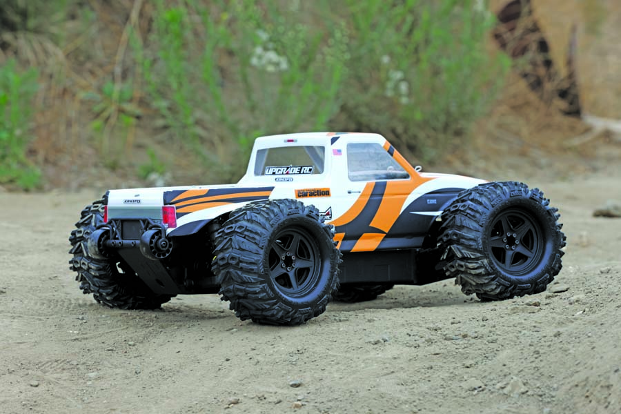 UpGrade RC’s Dirt Claw 2.8” pre-mounted all-terrain tires provide tons of grip even on loose terrain.