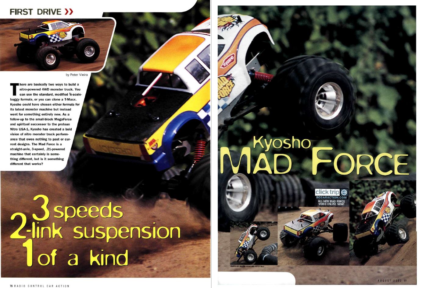 ﻿ #TBT The Kyosho Mad Force Nitro Monster truck is reviewed in the August 2002 Issue