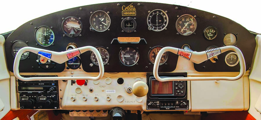 Aircraft like Cessna 172s have basic instrument panels without a lot of bezels.